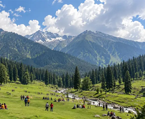 Pahalgam valley in Kashmir